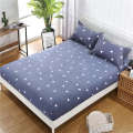 Thickened Fitted Single Piece Protector Dust Mattress Cover 1.5m Solid Color Non-slip Bed Sheet Pillowcase. 