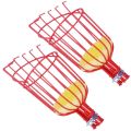 2X Outdoor Deep Basket Garden Tools Fruit Picker Head Metal Fruit Picking Tools Fruits Catcher Harvest Picking. 