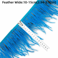 1 Meter Handmade Ribbon Tassel Natural Ostrich Feathers Sewing Decoration 10-15cm Wide Ostrich Feathers Trim Feather Plumes Ribbon Selvage Costumes Sewing Accessories. 