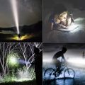 Portable LED Light Ultra Bright Flashlight Rechargeable 18650 Battery LED Torch Water Resistant Long Lasting Bicycle Light. 