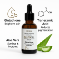 Oreva Dermacare Glutasil Serum 30ml - Gluta Serum With Glutathione, Tranexamic Acid & Aloe Vera – Skin Brightening, Lightening & Hydrating Face Serum for Dark Spots & Hyperpigmentation. 