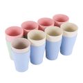 NAMUNY 16 Pack Wheat Straw Drinking Cups,for Kids Adult,10 Oz Reusable Tumblers Stackable Cups for Kitchen, and Picnic. 