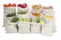 100% Cotton Set of 4 Safe and Healthy Potli Reusable Fridge Storage Bags for Vegetables and Fruits Multipurpose Eco Friendly Bags | Refrigerator/Freeze/Freezer Organiser/Organizer Set. 