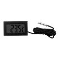 Mini LCD Digital Thermometer With Waterproof Probe Indoor Outdoor Convenient Temperature Sensor For Refrigerator Fridge Aquarium. 