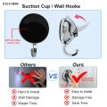 DISICHEN Portable Hooks Up Hooks Suction Cup Hooks for Shower Heavy Duty Vacuum Suction Shower Hooks Window Glass Kitchen Bathroom Hooks Reusable. 