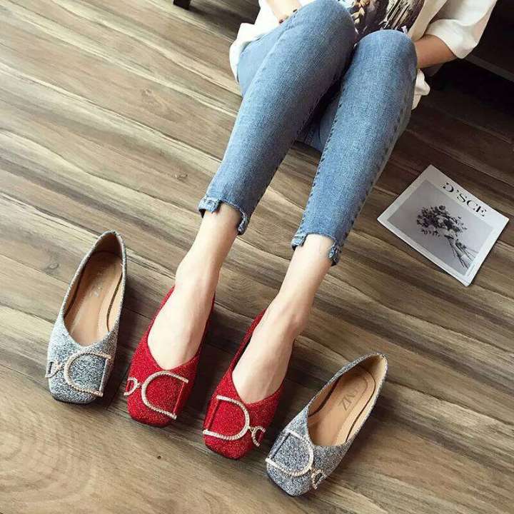 Women%20Flats%20Chinese%20Red%20Bride%20Wedding%20Shoes%20Square%20Head%20Dia%20Decoration%20Big%2043%2044%2045%2046%20Small%20Size%2031%2032%2033%2034%20Slip%20On%20-%20Image%204