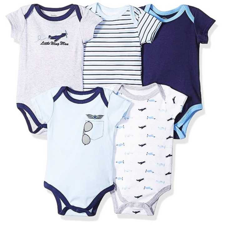 3PCS Newborn Bodysuit Baby Cotton Short Sleeve Bodysuit Summer Breathable Baby clothes 0-12m
