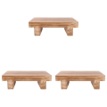 OUMERY 3X Wooden Step Stool for Adults, Bed Stool for High Beds, Kitchen, Bathroom, Closet, Great Wood Step Stool for Adults. 