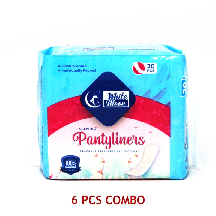 WhiteMoon Scented Pantyliners 20 pcs (6 Packet Combo)