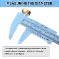 FORIDE 10 Pcs 150 mm Mini Plastic Caliper Vernier Caliper Double Scale Sliding Gauge Measuring Tool for Student Office 5 Colors. 