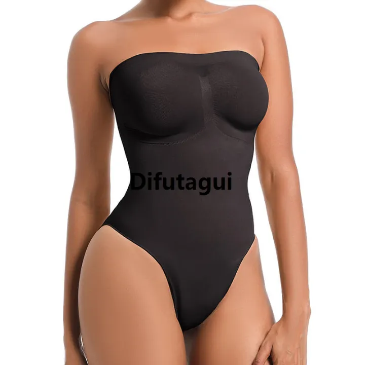 Difutagui%20Women's%20Shapewear%20Bodysuit%20Tummy%20Control%20Body%20Shaper%20Seamless%20Affordable%20Sculpting%20Snatched%20Waist%20Body%20Suit%20Thong%20Bodysuit%20-%20Image%203