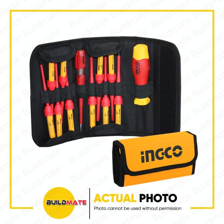 ingco 12 PCS Interchangeable Insulated Screwdriver Set 1000V