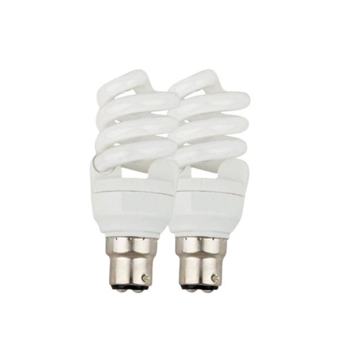 Cfl Light Bulb 2 pcs | B22 Holder Cool White CFL Bulb - Pack Of 2 | Set Of 2 CFL Bulb - Cool White | CFL Light