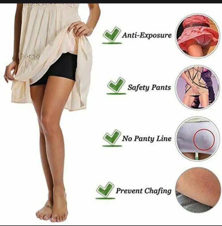 Black%20High%20Waist%20Safety%20Shorts%20Solid%20Stretchable%20Shorts%20For%20Women%20-%20Image%202