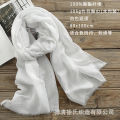 Tie-dye white cotton linen scarf for children hand-dyed cotton tassel scarf printed polyester shawl travel gifts. 