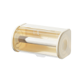 Bathroom Paper Towel Organizer Large Roll Wall Mount Holder with Clear Dustproof Cover Modern Tissue Dispenser Storage B. 