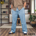 VIRJEANS (VJC915) Summer Soft Ultra Thin Lyocell Baggy Trouser/Pant For Men- Light Blue. 