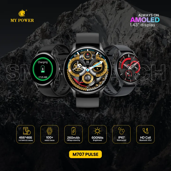 My%20Power%201.43"%20Amoled%20Display%20Smartwatch%20M707Pulse%7C%20Always%20On%20Screen%7C%20Bluetooth%20HD%20Calling%20%7C%20Health%20Tracking%20%7C%20IP67%20Water%20resistant%20%7C1%20Year%20Warranty.%20-%20Image%203