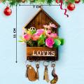 Flower With Love Wall Mount Shelf - Key Holder Wall Mount Design Shelf Rack For Home Decoration |. 