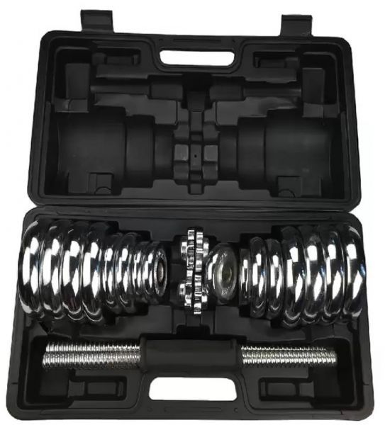 Spn'S%20York%2030%20Kg%20Adjustable%20Chrome%20Dumbbell%20Set%20With%20Barbell%20Connector%20-%20Image%206