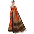 SBM Floral Printed Kalamkari Aet Silk Saree. 