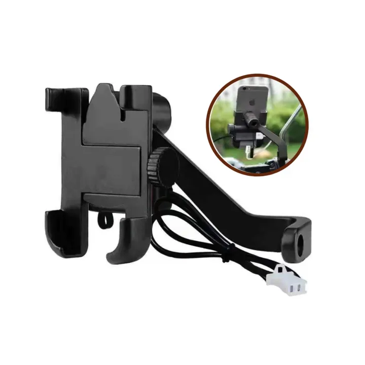 Scooter - Moped Collar Mount with XL Robust Holder for Samsung Galaxy S10 Lite (sku 50778)