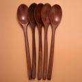 OUMERY Teak Wooden Spoons and Chopsticks Set, Non-Stick Spoons Soup-Teaspoon for Kitchen Cooking Utensil Tools. 