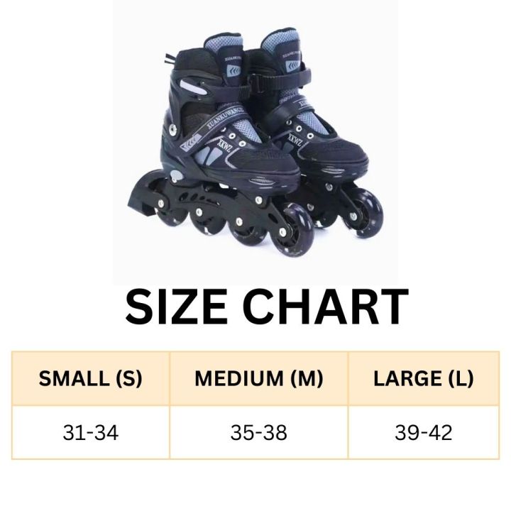Adjustable%20Skate%20Shoes%20Flashing%20Light%20Up%20Roller%20Skate%204%20Rubber%20Wheels%20Skate%20Shoes%20Set%20-%20Image%202
