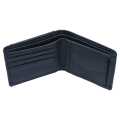 Black Color Genuine Leather Plain Design Bi-Fold Leather Purse For Men. 
