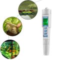 Three in one water quality meter: pH/EC/TEMP portable measurement. 