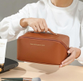 Wifu Travel and Makeup Bag Pouch PU Leather Cosmetic and Makeup Organizer. 
