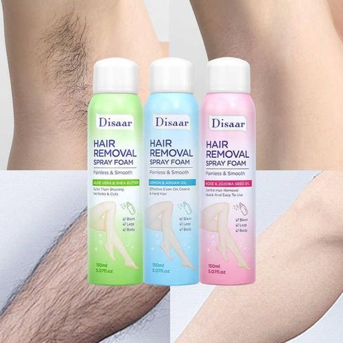 Disaar Natural Body Hair Removal Spray Foam For Legs, Arms, Underarms, Chest, Back For Men And Women Skin Care-150mL