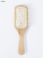 Sutuiying 1pc large square exfoliating hair brush, scalp massage hair brush, Hot Selling wooden air cushion comb, suitable for all hairstyles ﻿. 