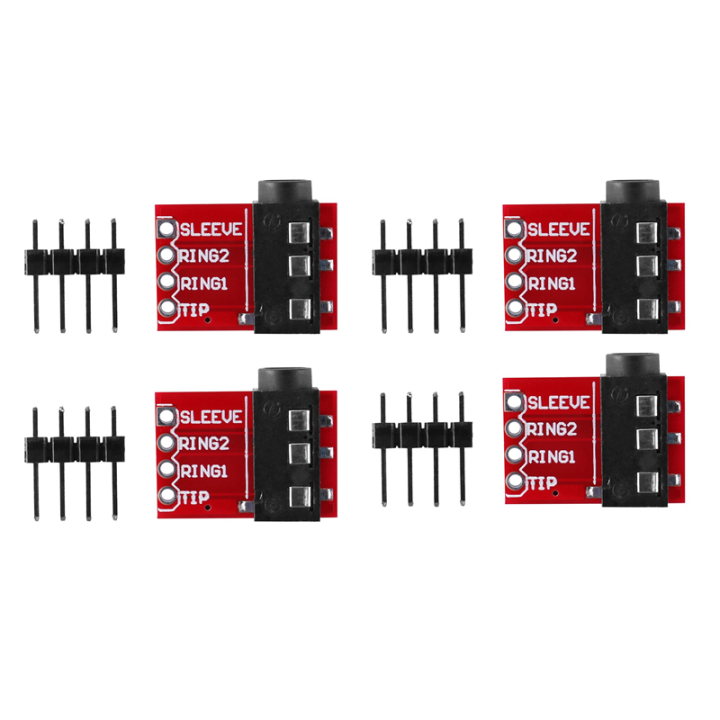 ICQUANZX TRRS 3.5mm Audio Jack Breakout MP3 Auriculares estéreo Video Jack Módulo para Arduino (paquete de 5 unidades