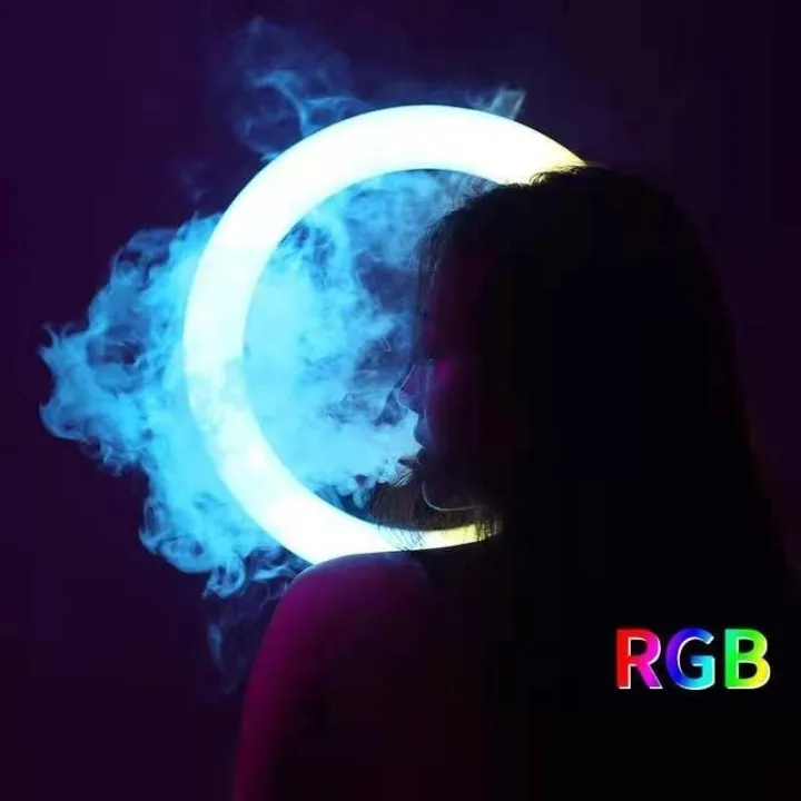 MJ18%2045cm%20RGB%20LED%20Ring%20Fill%20Light%20Includes%203%20Phone%20Holders%20Remote%20And%207%20Ft.%20Stand%20-%20Image%205