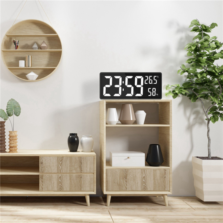 JINMY%202X%20LED%20Digital%20Wall%20Clock,%20Large%20Digits%20Display,Indoor%20Temperature&Humidity,for%20Farmhouse,%20Home,Classroom,Office%20Green%20-%20Image%208