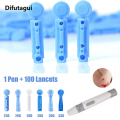 Difutagui High Quality 100pcs 23/26/28/30/33G Lancet Pen Adjustable Depth Blood Sampling Glucose Test Pen Lancing Device for Diabetics Blood Collect. 