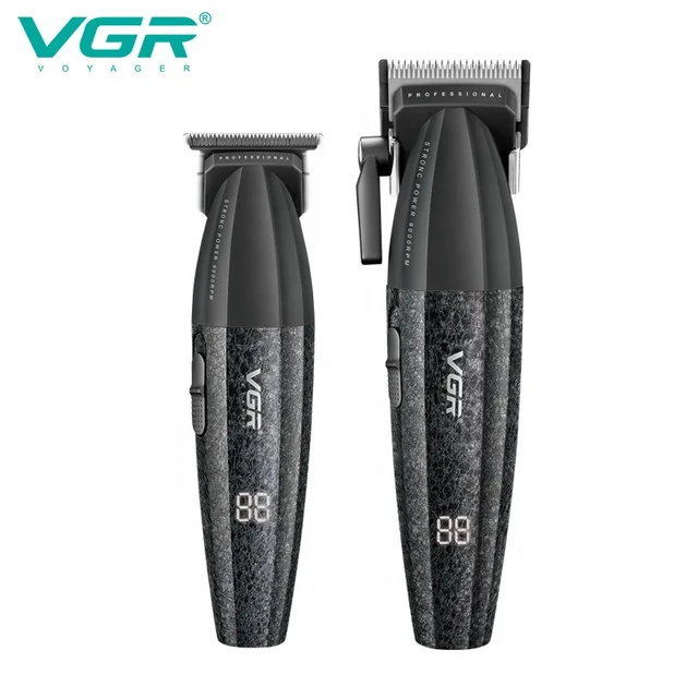 VGR%20640%20Professional%20Hair%20Clippers%20Cordless%20Barber%20Clippers%20and%20Trimmers%20Set%20Zero%20Gap%20T-Blade%20Hair%20Cutting%20Kit,%20DLC%20Coated%20with%20LED%20Display(Black)%20-%20Image%209
