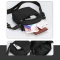 Casual Oxford Cloth Shoulder Bag Adjustable Multiple Compartments Mobile Phone Bag Cartoon Crossbody Bag for Men. 