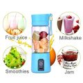 380Ml 6 Blades Usb Rechargeable Portable Electric Fruit Juicer Smoothie Blender with Built in Power Bank. 