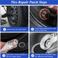 Tire Patch Roller Kit, Tire Patch Roller/Tire Repair Buffing Wheel/Tire Inner Liner Scraper/ 30PCS Patches(32/ 42/ 58mm). 