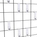 30Pcs Gridwall Hooks Hangers,Grid Panel Hooks Grid Wall Hook Grid Wall Accessories Wire Grid Hook Grid Shelf Hooks Easy Install White. 