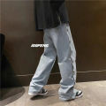 I Instyle Nepal I A30 Side Silver Button Baggy Jeans Pant For Men 2025. 