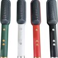 Professional Straight Comb Electric Hair Straightener Brush Heated Comb Straightening Combs Men Beard Hair Straight & Curly Styling Tool. 