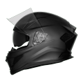 Steelbird Sharp ISS (DOUBLE visor) Sbh-25 Plain matt Black Full Face Helmet (in clear visor). 