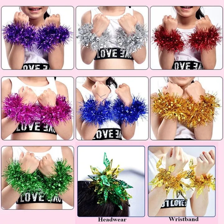 4pcs/2pairs%20Plastic%20handle%20Fancy%20Competition%20Flower%20Cheerleading%20Cheering%20Ball%20Cheerleader%20Pompoms%20Club%20Sport%20Supplies%20Dance%20Party%20Decorator%20-%20Image%204