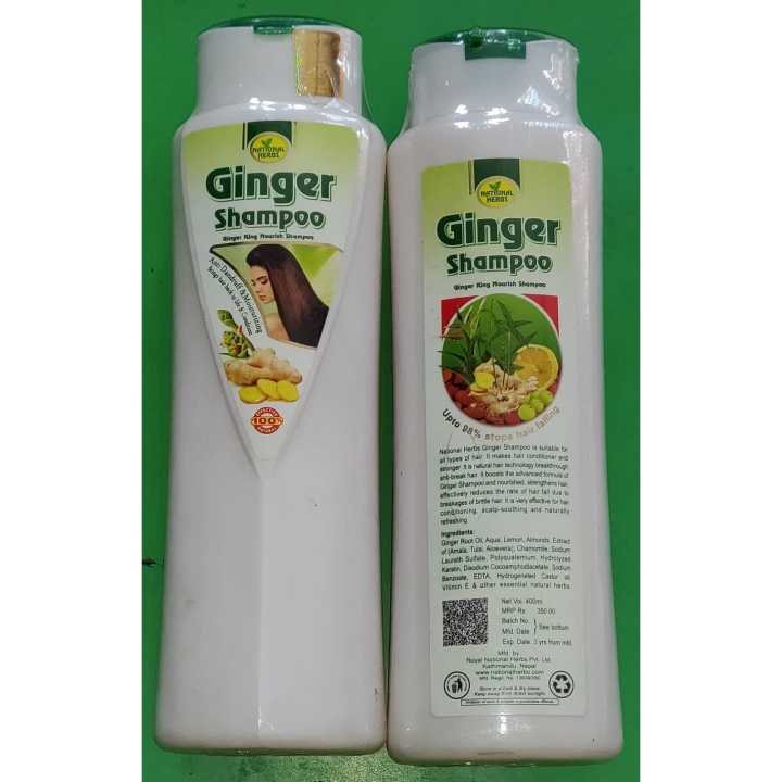 National Herbs Ginger Shampoo For Healthy And Strong Hair 400ml