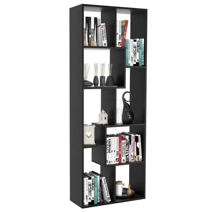 8%20Shelves%20Modern%20Simple%20Book%20Shelf%20with%20Storage%20Display%20Rack%20Open%20Bookcase%20Showcase%20Stand%20(Black-172%20x%2024%20x%2080%20cm)%20-%20Image%203
