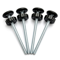 4 PCS Baby Gate Replacement Parts Threaded Spindle Rod for Pet & Dog Extra Long Baby Tension Gate Extender Pet Gate Accessories Black. 
