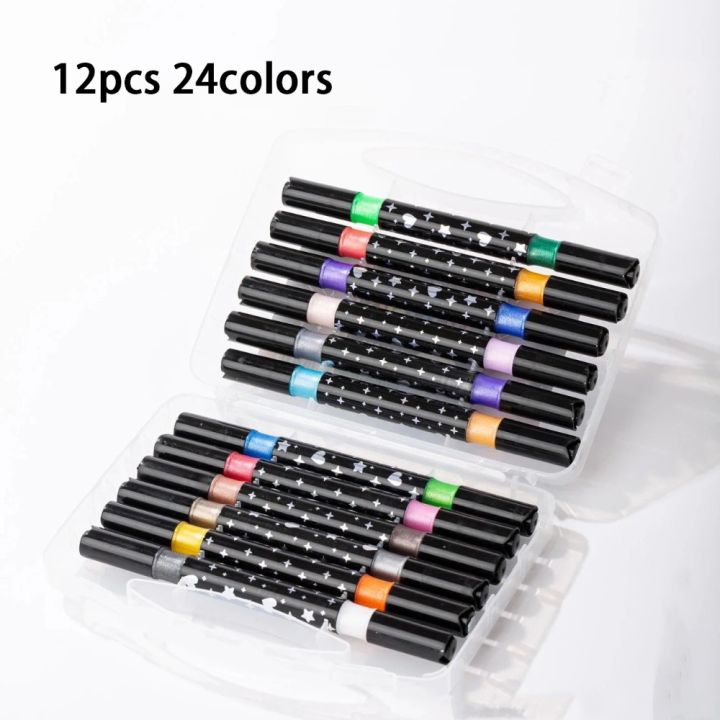 Durable%2024/48/72/96%20Colors%20Flash%20Marker%20Pen%20Two-color%20Double-headed%20Fluorescent%20Pen%20Bold%20Pearlescent%20Student%20Painting%20Pen%20for%20Stone%20Painting%20Card%20Making%20Scrapbooking%20-%20Image%209